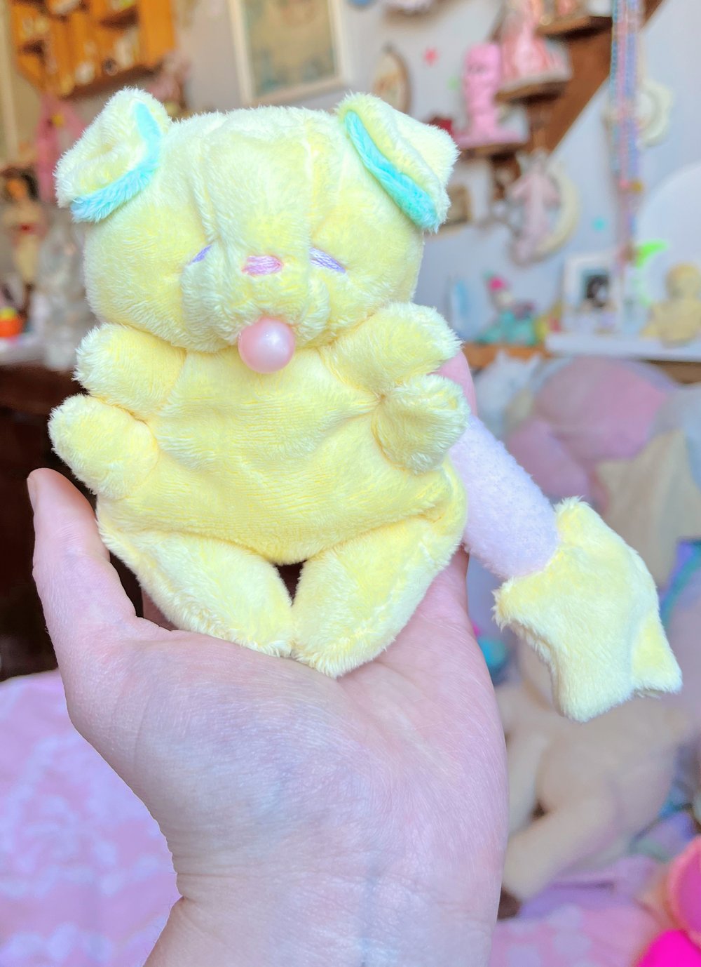 Image of Hugg-A-Me Babey! Yellow + Pink Binkie
