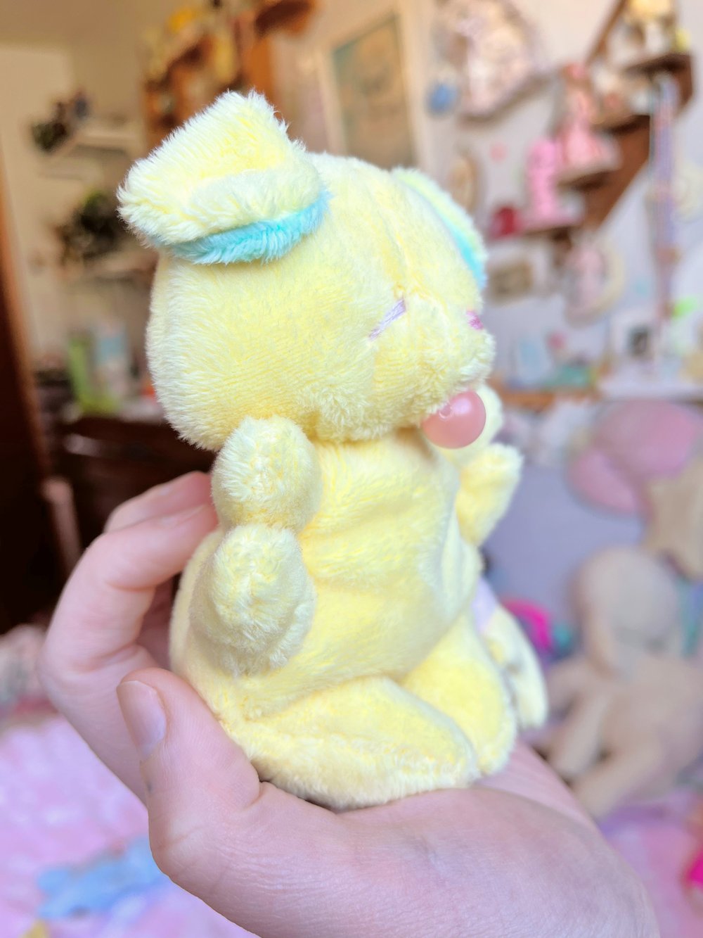 Image of Hugg-A-Me Babey! Yellow + Pink Binkie