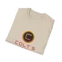 Image 2 of Colt's Customs Logo T-Shirt — Retro Badge Graphic Tee