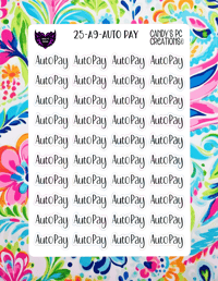 Image 9 of Auto Pay Planner Sticker
