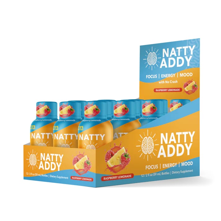Natty Addy Liquid Shots (12ct Box) Raspberry Lemonade