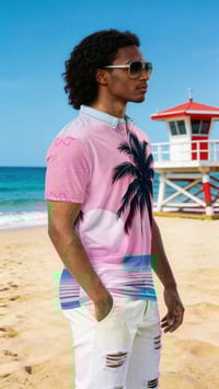 Image 3 of Miami Nights - Men’s slim fit polo