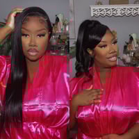Image 1 of 360 Kinky Straight Lace Wig in 24”