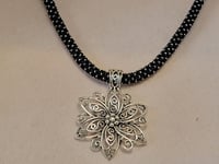 Image 2 of PEM-101 | Midnight Bloom Necklace