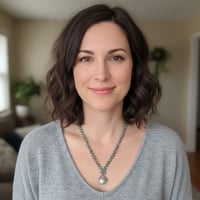 Image 1 of PEM-083 | Blue Gray Planet Necklace | Handmade Necklace with Textured Glass Pendant