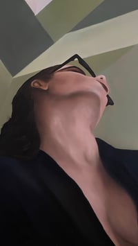 Image 3 of Dramatic Exit – Original Oil Painting on Canvas | Modern Abstract by Aziza Art