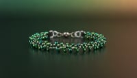 Image 2 of CDM-099 | Emerald Tide Cluster Bracelet