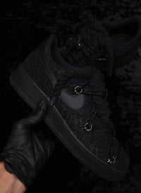 Image 1 of Black Glitter Bling Laced AF1