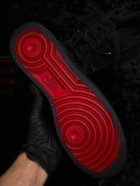 Image 2 of Black Glitter Bling Laced AF1