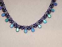 Image 3 of PEM-091 | Blue Teardrops Necklace