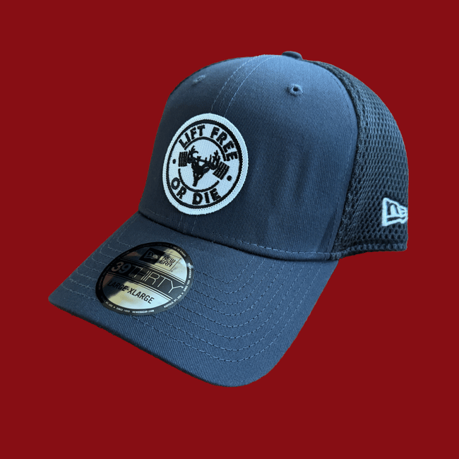 Charcoal - Stretch Mesh Hat - White Patch Circle Logo