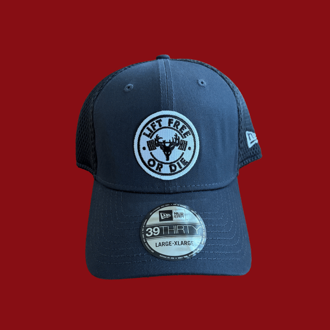 Charcoal - Stretch Mesh Hat - White Patch Circle Logo