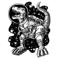 Image 4 of Tyrannosaurus Rex In Space Noosh XL T-shirt