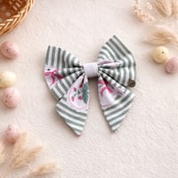 EASTER GARDEN STRIPE BOW 