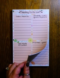 Image 2 of Handmade Adulting To Do List Notepad, organize, pages, tasks, calls, gift, stationery, planner