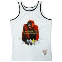 Image 1 of PHARRELL NERD WHITE BASKETBALL JERSEY