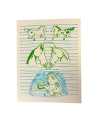 Image 2 of Two horses Risograph 