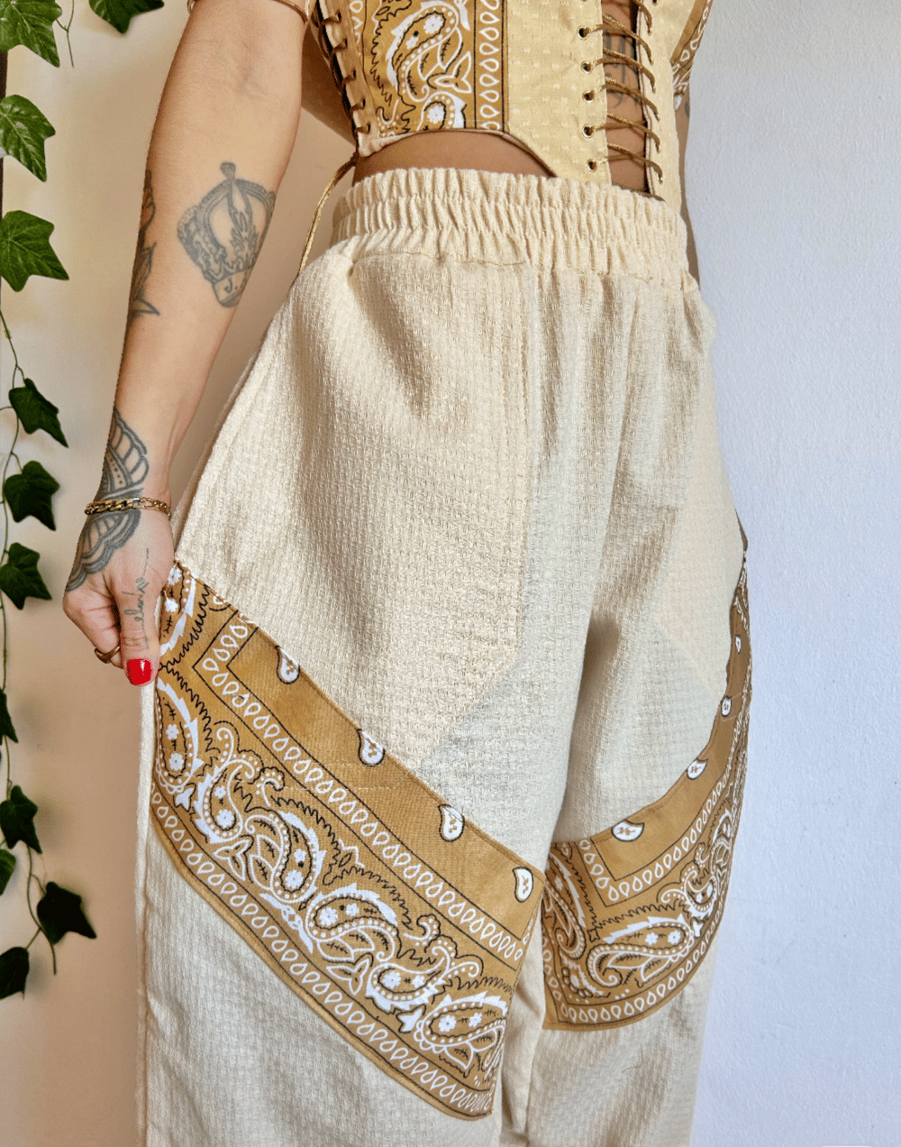 Image of the glam patchwork trousers 