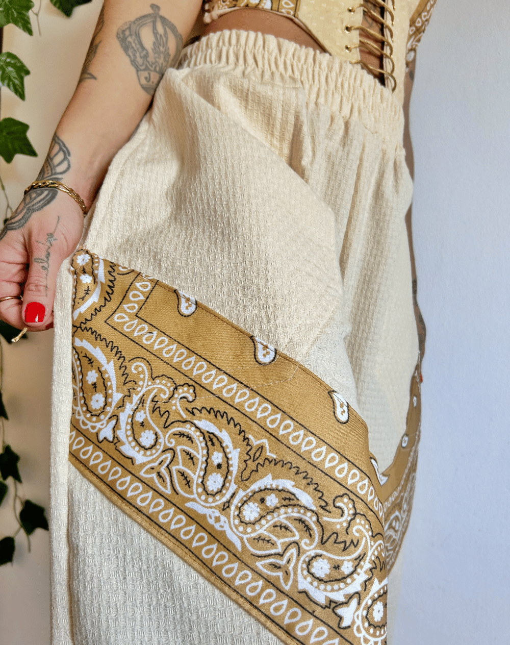 Image of the glam patchwork trousers 