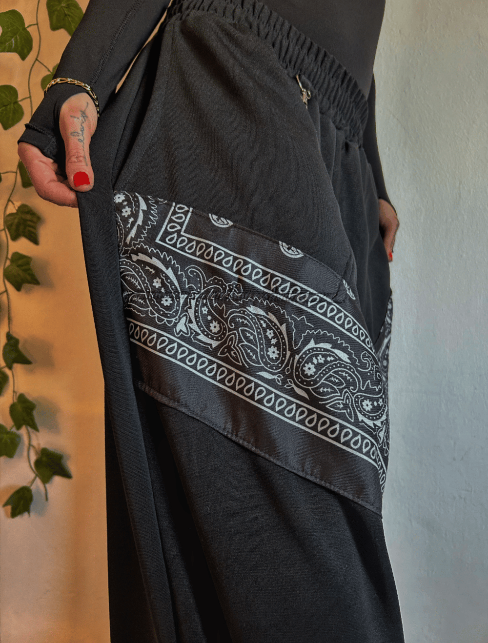 Image of the black bandana trousers