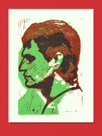 Danbert Reduction linocut print 