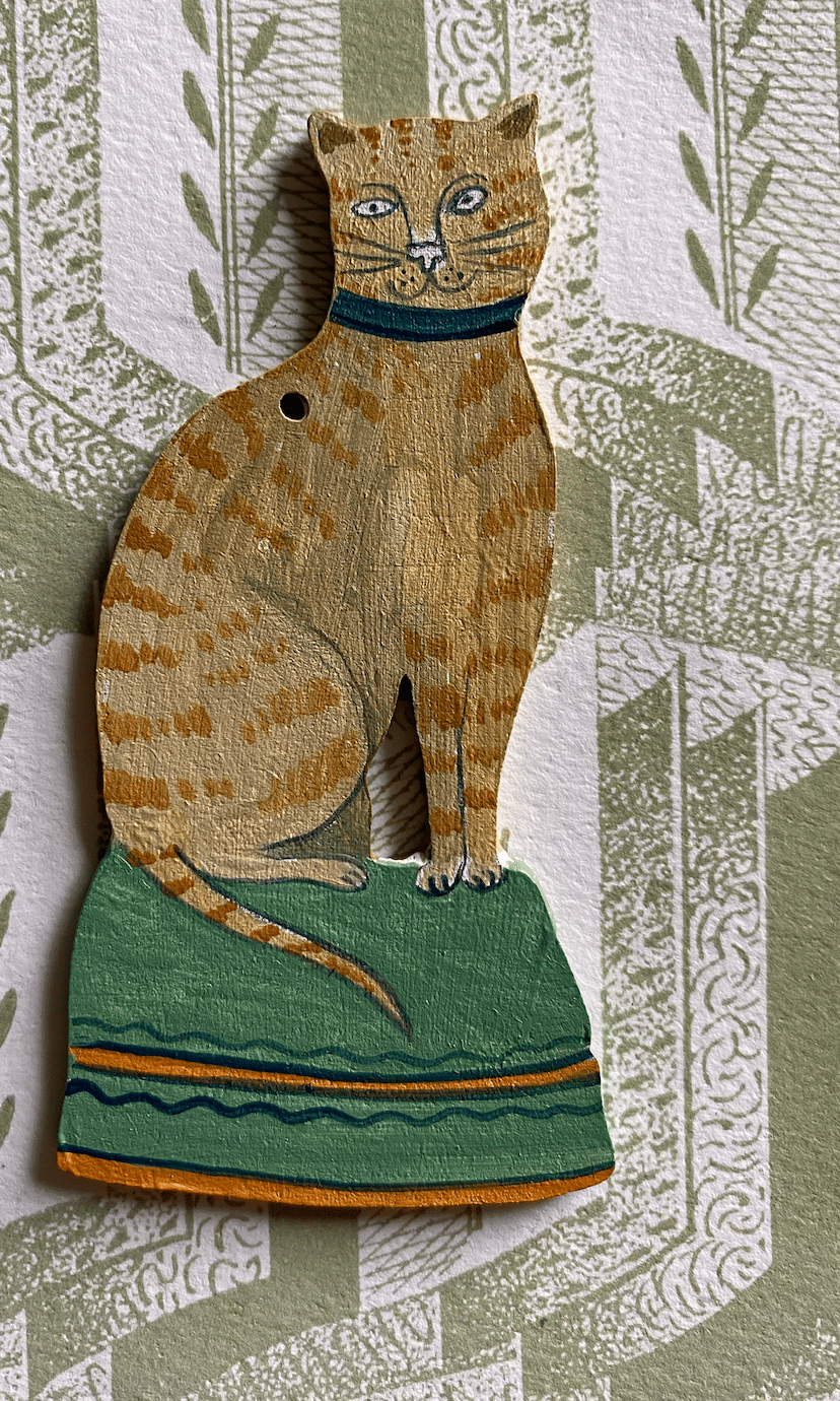 Image of Miniature Ginger Cat Decoration (A)