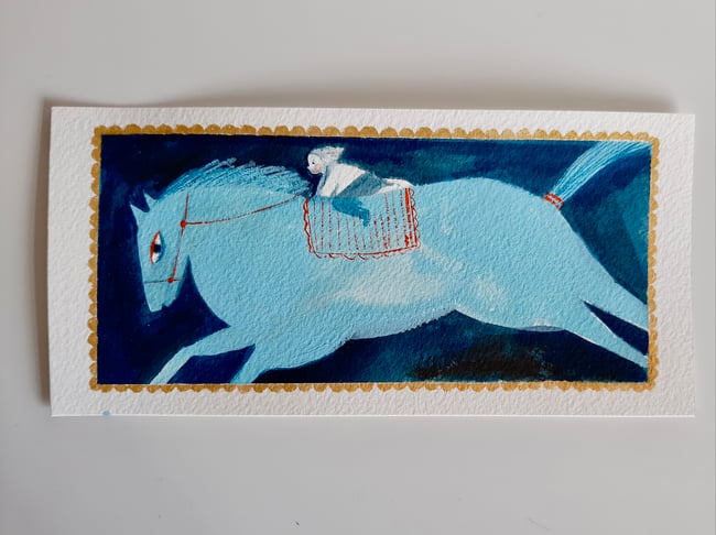 Flight of the horse 2 ~ Original painting 