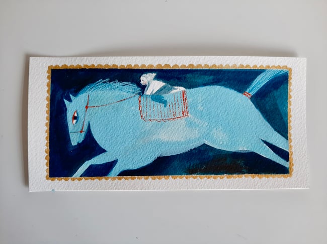 Flight of the horse 2 ~ Original painting 