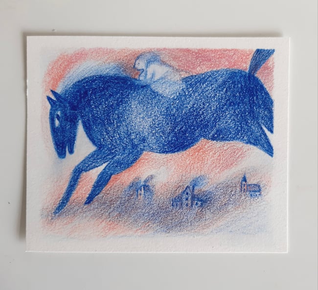 Sky chasing (study) ~ Original drawing