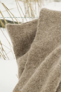 Image 4 of brushed alpaca and mohair scarf _ ash