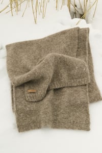 Image 3 of brushed alpaca and mohair scarf _ ash