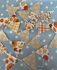 Image 1 of Shades Of Brown  Fabric Mini Bunting, Banner