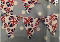 Image 2 of Mini Red, White & Blue Heart Bunting