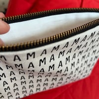 Image 4 of MAMA printed cotton zipped pouch 