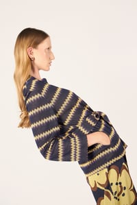 Image 5 of CARDIGAN MARYLIN CHEVRON GALASSIA