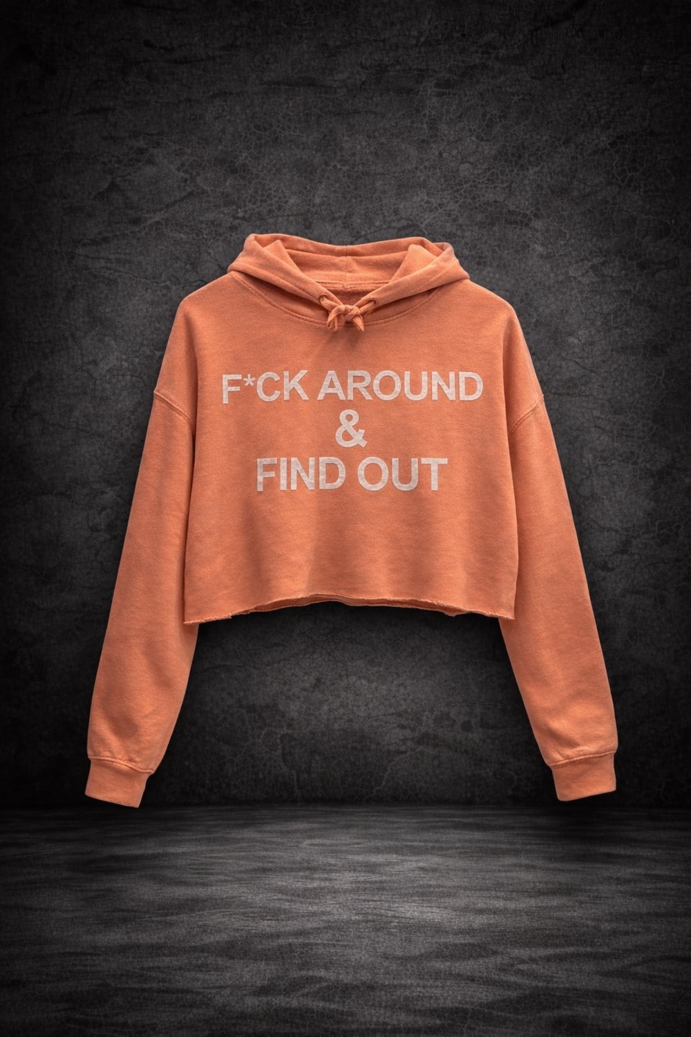 Image of F*ck Around and Find Out Women’s pink crop top hoodie
