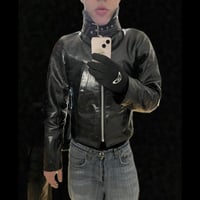 Image 4 of 1HIGH NECK REAL LEATHER JACKET