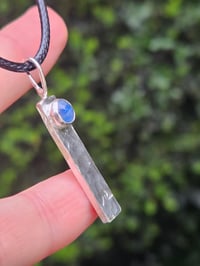 Image 2 of Custom order for Ingo - mens necklace with wave and Kyanite gemstone 