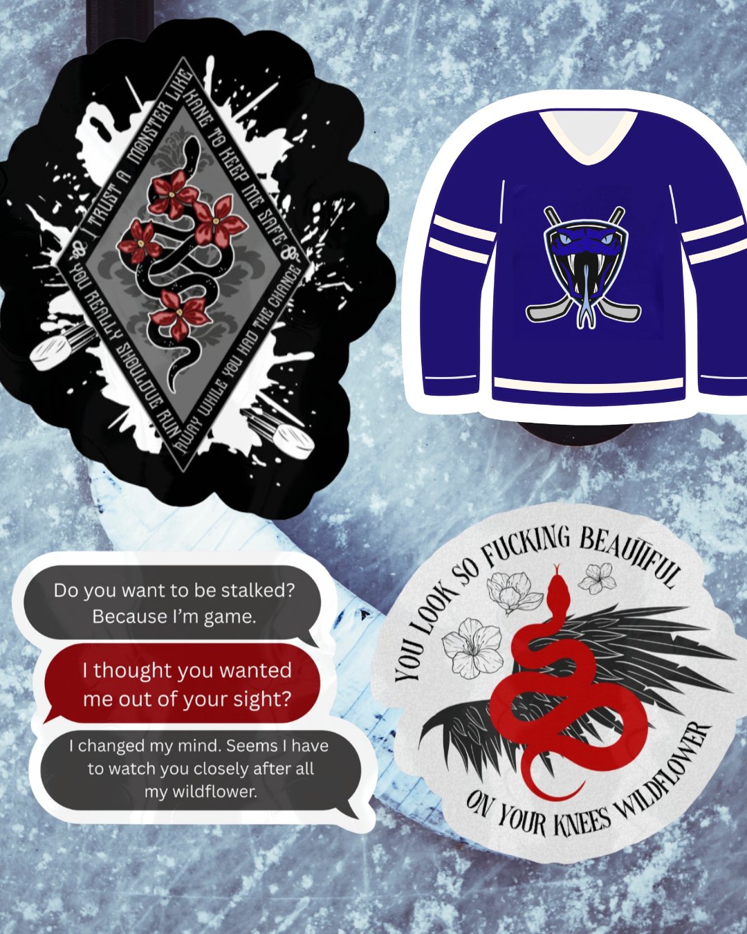 Image of Officially licensed Rina Kent Beautiful Venom SINGLE vinyl sticker 