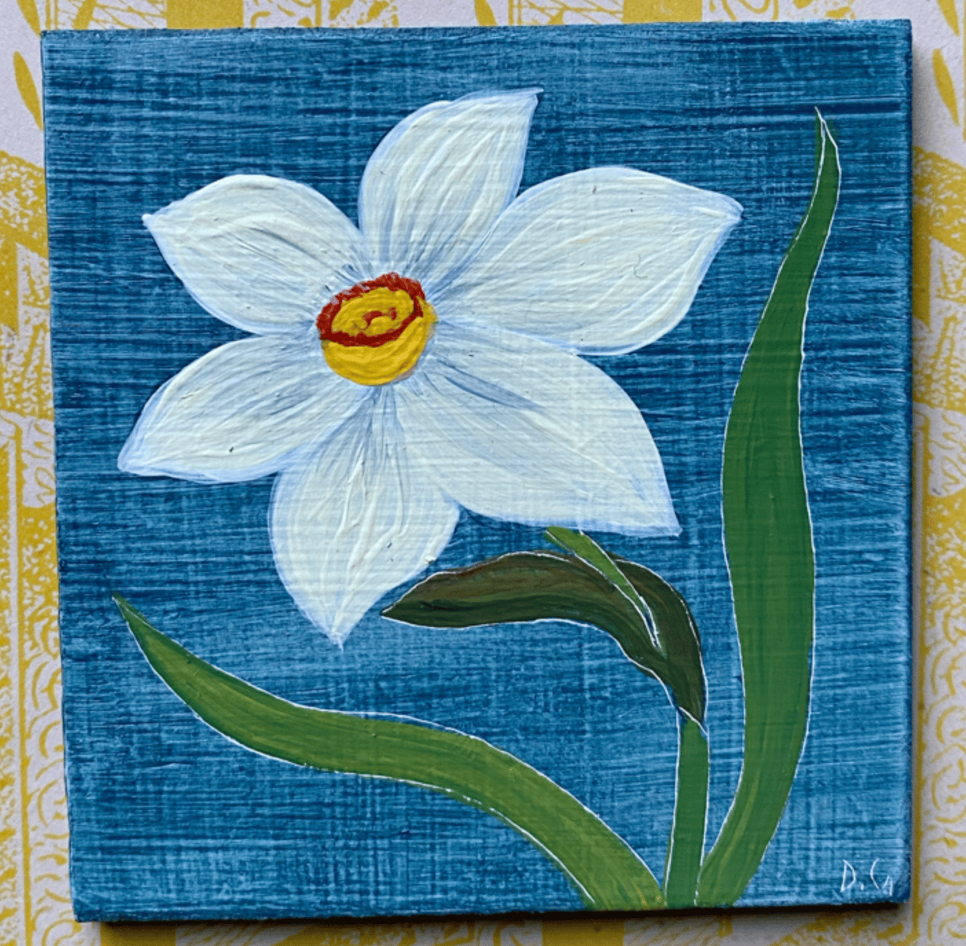 Image of Special order two daffodil paintings
