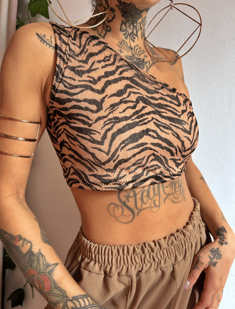 Image of one shoulder crop top