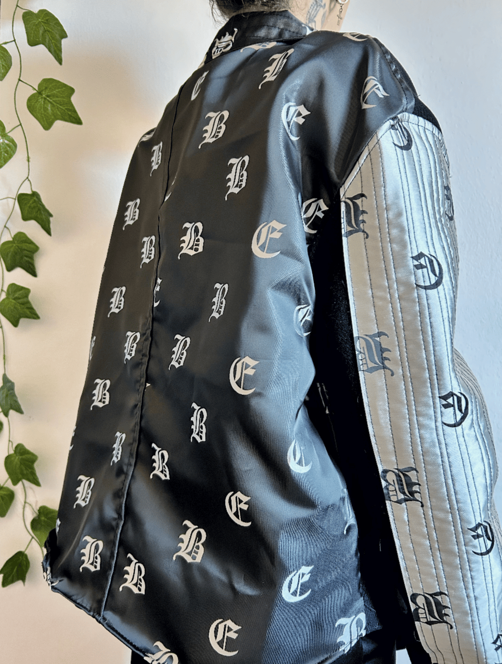 Image of mixed texture utility jacket 