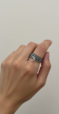 CDM-068 | Moon Beam Beaded Ring | Size 9