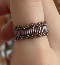 Image 1 of CDM-065 | Allspice Beaded Ring | Size 10