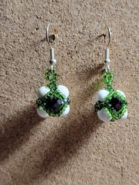 Image 2 of PEM-035 | Woodland Charm Earrings | Minimalist Beaded Design