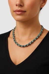 Image 1 of PEM-031 | X Marks the Spot Necklace | Colorful Handmade Beadwork Necklace