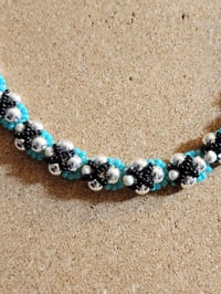 Image 2 of PEM-031 | X Marks the Spot Necklace | Colorful Handmade Beadwork Necklace