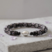 Image 1 of PEM-026 | Twilight Bloom Bracelet | Boho-Inspired Handmade Beaded Bracelet (Large)