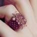 Image 2 of CDM-047 | Midnight Hydrangea Ring | Size 9