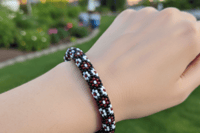 PEM-028 | Cherry Bomb Bracelet | Unique Artisan Beaded Bracelet in Earthy Tones